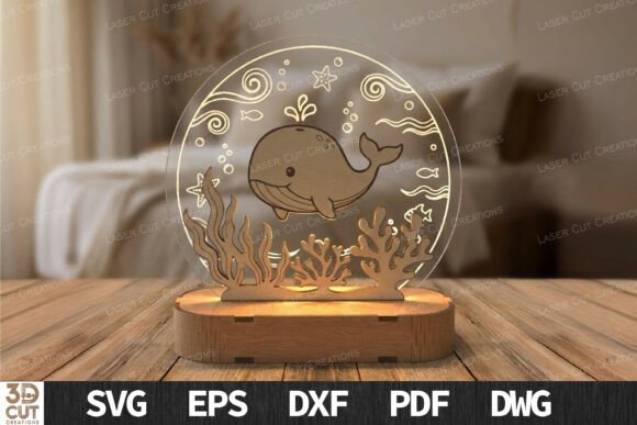 Download Cute Whale Night Light SVG - Cute whale Collection