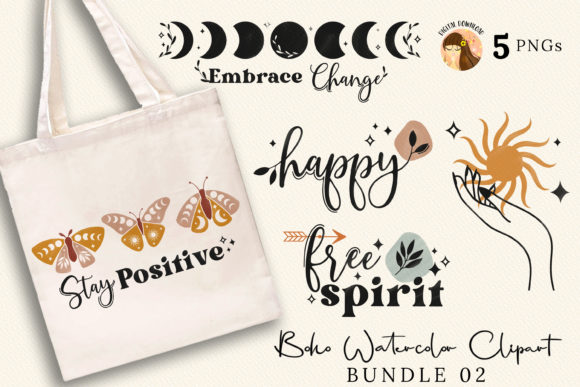Download Boho Watercolor Clipart Bundle 02 - Boho watercolor Collection