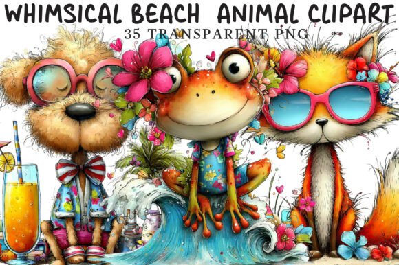 Download Whimsical Beach Animal Clipart - Whimsical Collection