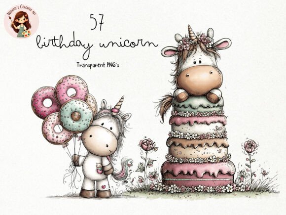 Download Whimsical Birthday Unicorn PNG Clipart - Whimsical Collection
