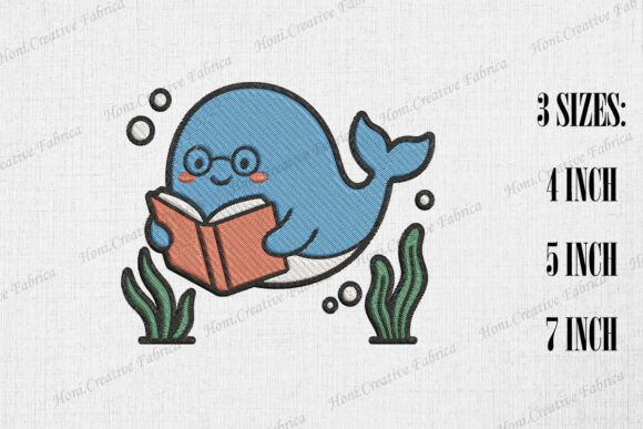Download Cute Whale Loves Reading - Cute whale Collection
