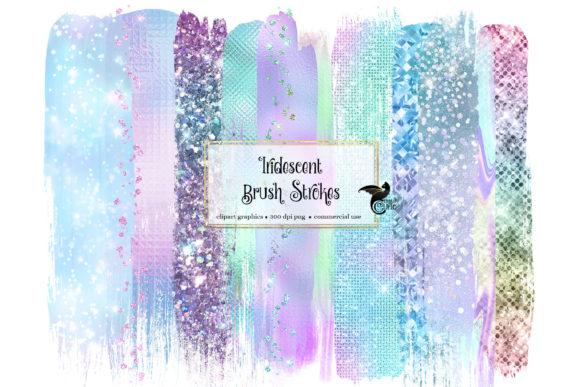 Download Iridescent Brush Strokes Clipart - Premium Resources
