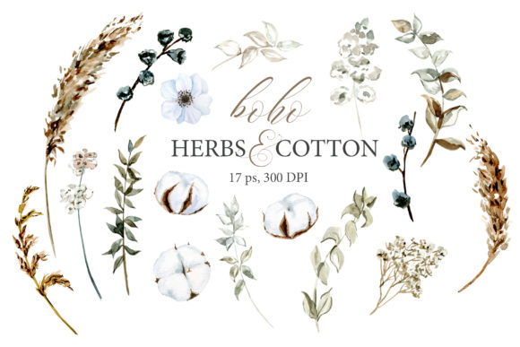 Download Boho Watercolor Floral Clipart - Boho watercolor Collection