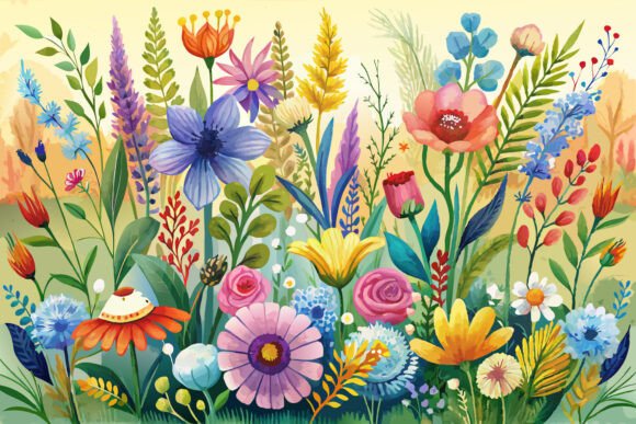 Download Boho Watercolor Wildflowers - Boho watercolor Collection