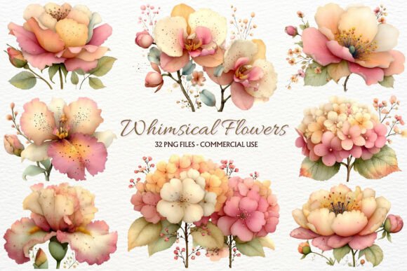 Download Whimsical Flowers PNG Floral Clipart - Whimsical Collection