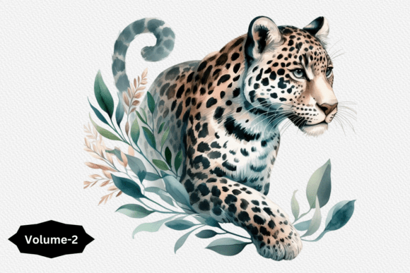 Download Boho Watercolor Leopard Clipart Vol &ndash;2 - Boho watercolor Collection