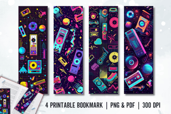 Download 1980s Inspired Retro Digital Bookmak - 1980s Collection
