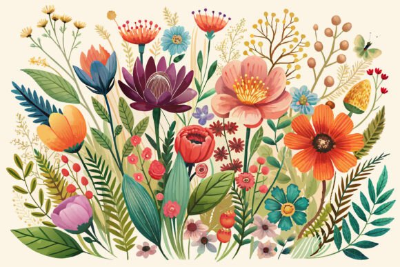 Download Boho Watercolor Wildflowers - Boho watercolor Collection