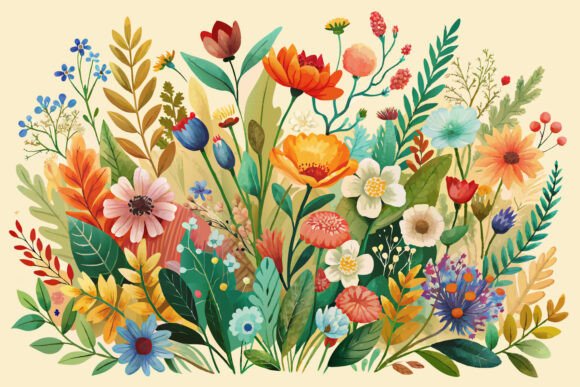 Download Boho Watercolor Wildflowers - Boho watercolor Collection