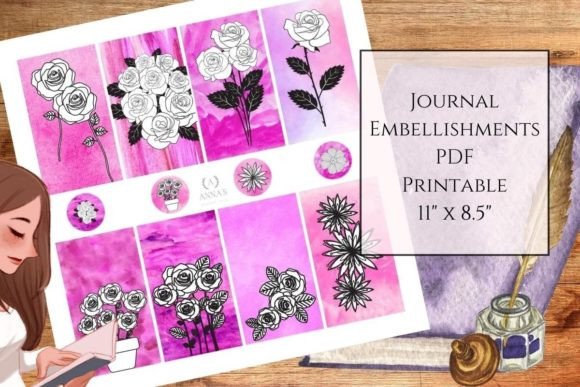 Download Journal / Planner Embellishments Florals - Embellishments Collection