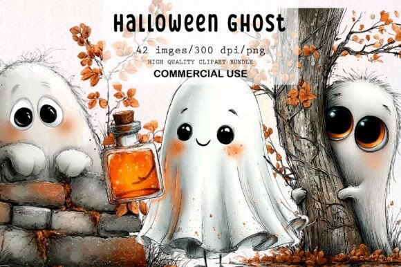 Download Whimsical Halloween Ghost PNG - Whimsical Collection