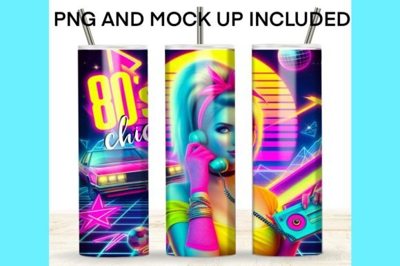 Download 1980s Retro Neon Chic Tumbler - 1980s Collection