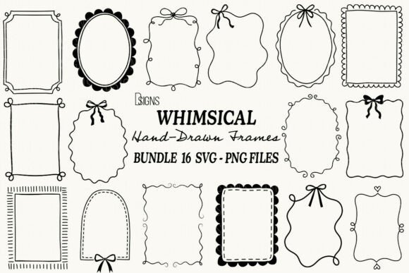 Download Whimsical Hand-Drawn Frames SVG Bundle - Whimsical Collection